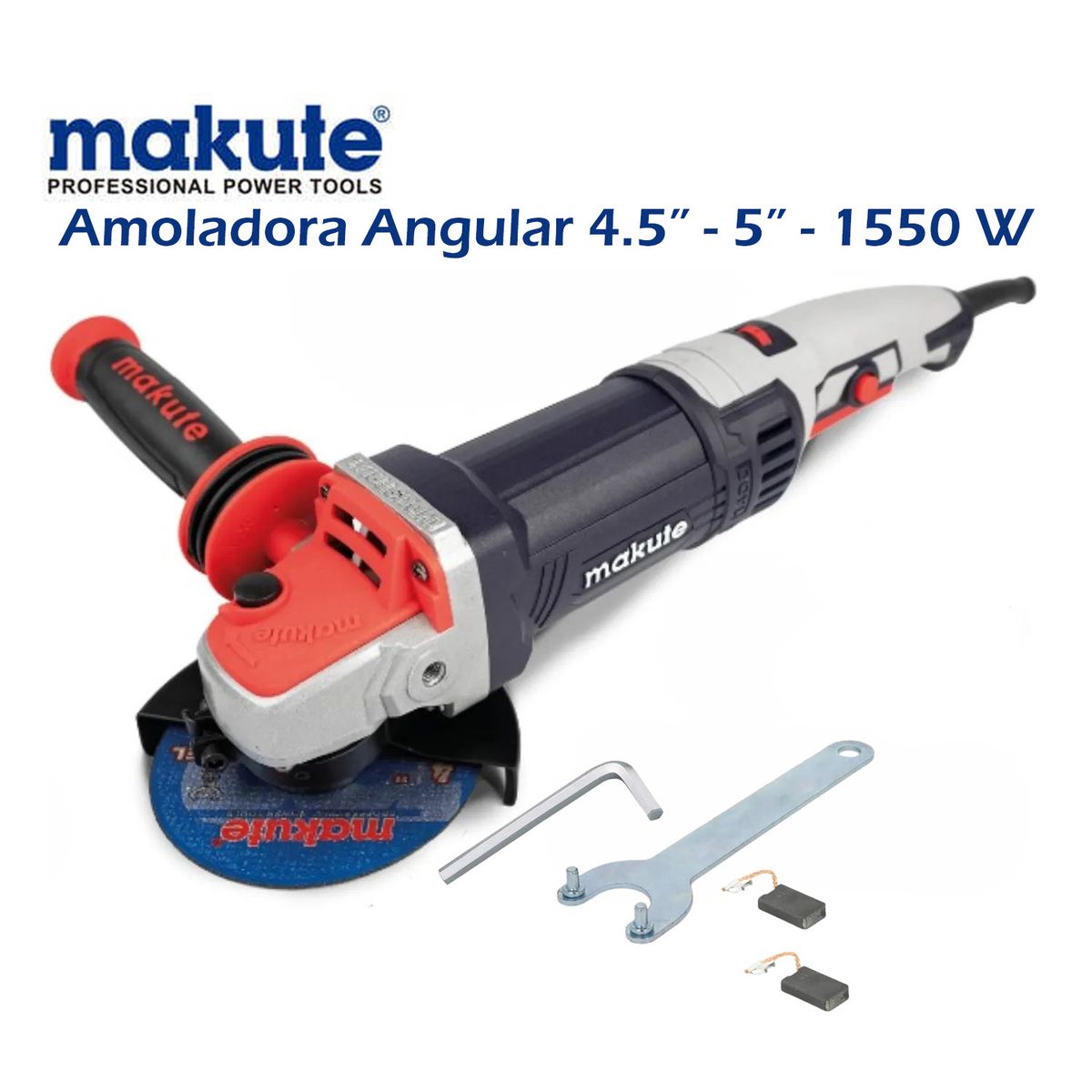 MAKUTE - AMOLADORA ANGULAR DE 5" - 1550 W