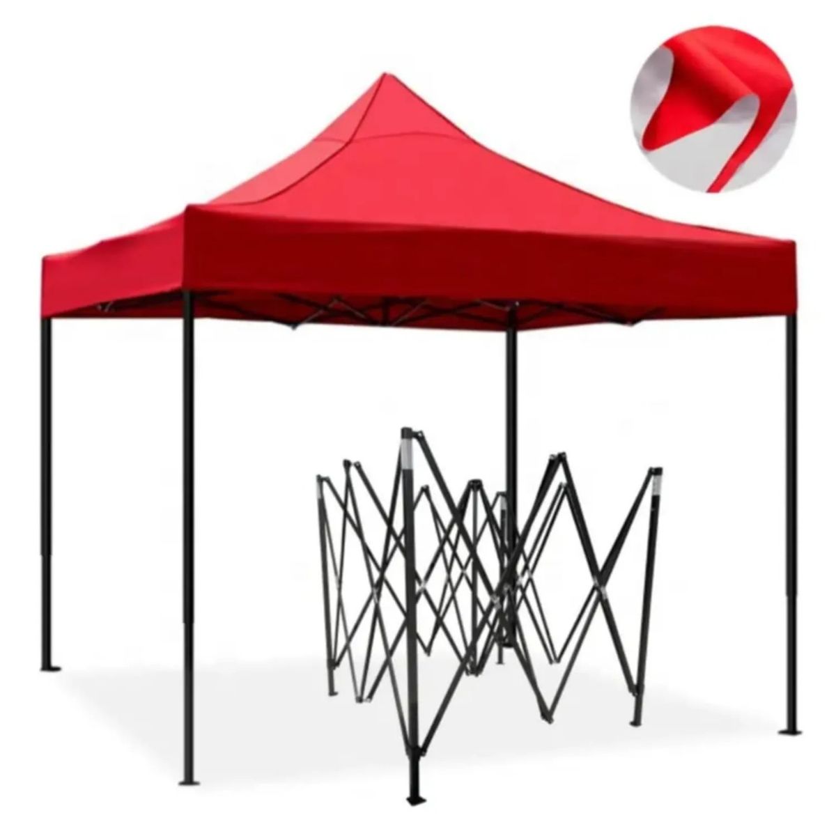 GENERICO - TOLDO 3X3 PLEGABLE REFORZADO Y RESISTENTE ROJO