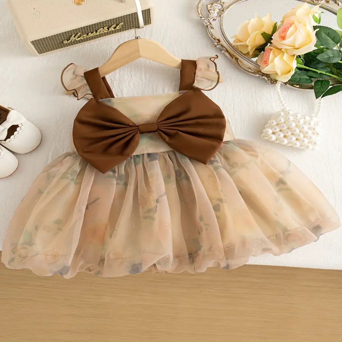 GENERICO - VESTIDO PARA BEBE COLOR MARRON