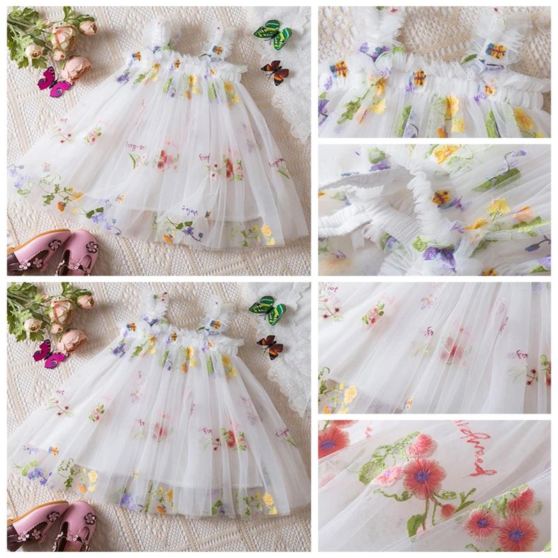 GENERICO - VESTIDO PARA NIÑA BEBE  CON BORDADOS