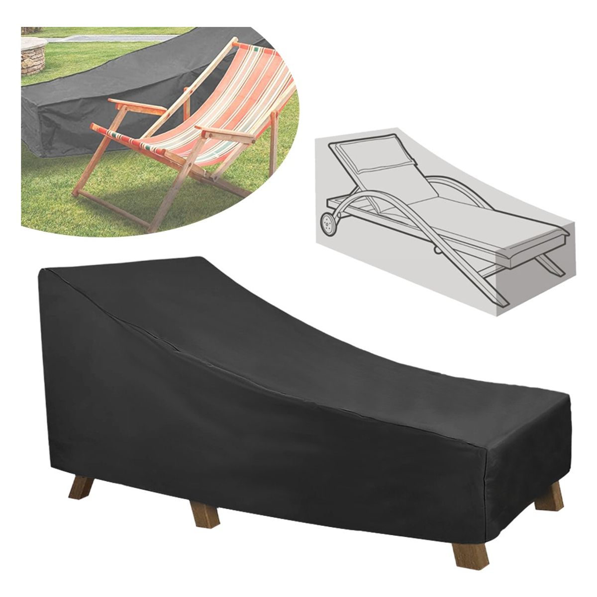 VETECASA - Funda Para Sillón De Patio Con Revestimiento Impermeable