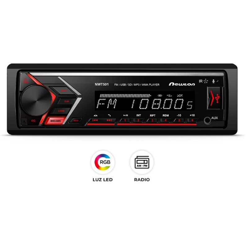NEWTON - Autoradio Multimedia AVANTY NWT501 FM AM 7LEDS BT USB NEWTON