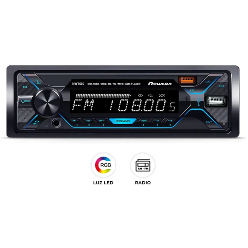 NEWTON - Autoradio Multimedia VIPER NWT500 FM AM 7LEDS NEWTON