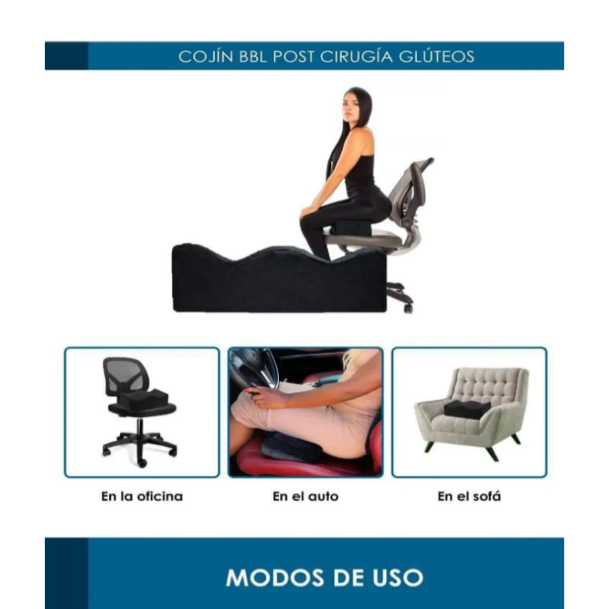GENERICO - COJIN  DE ASIENTO BBL POST CIRUJIA  GLUTEOS