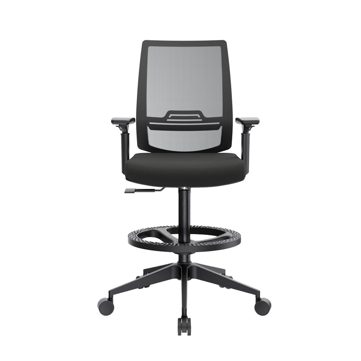 OFIDEAS - Silla Cajero Ergonómica Con Apoyabrazos Twist Negro Nylon Ofideas