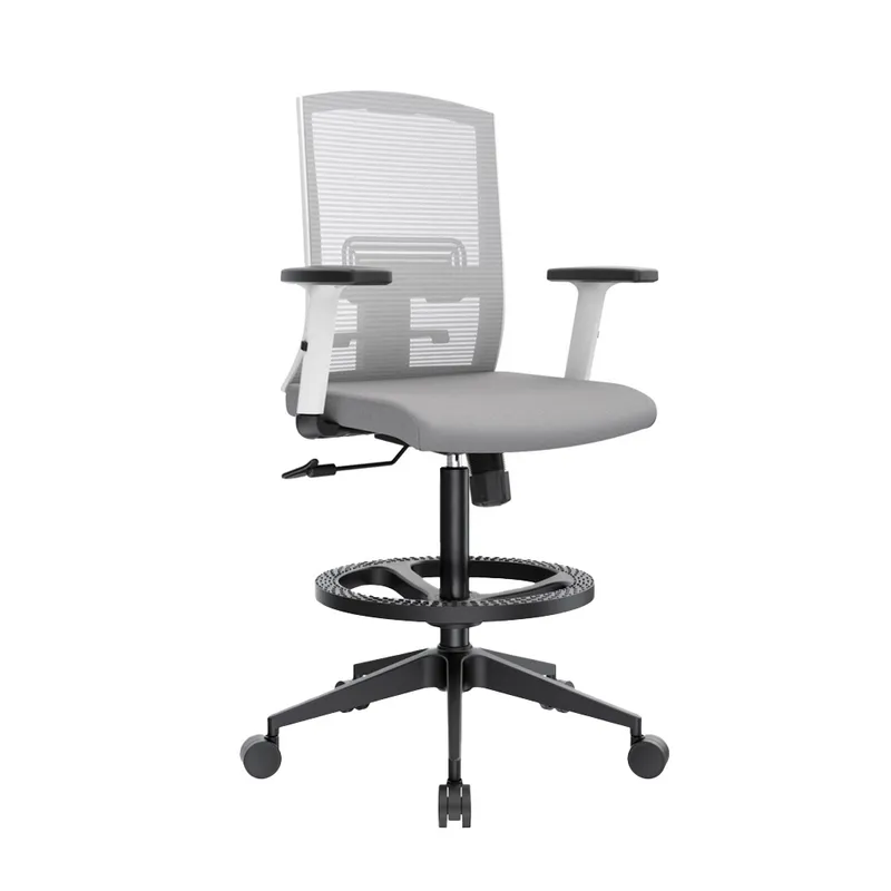 OFIDEAS - Silla Cajero Ergonómica Con Apoyabrazos Monk Gris Nylon Ofideas