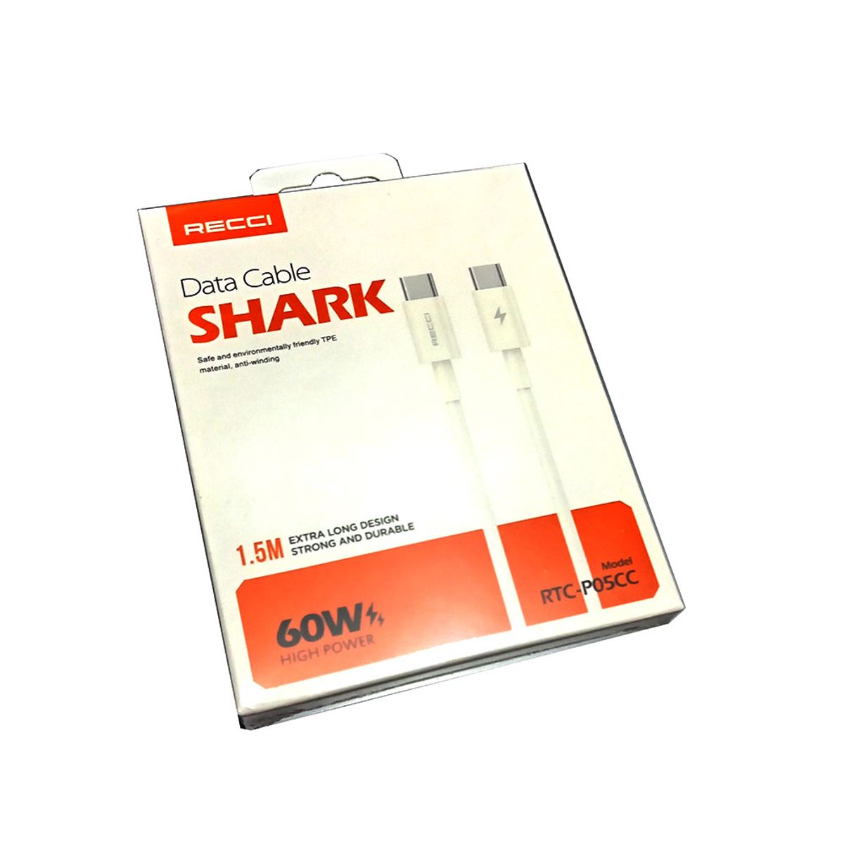 AMERICAN NET - Cable de DATOS y CARGA USB-C RECCI  Carga Rápida 60 W, 1.5mts