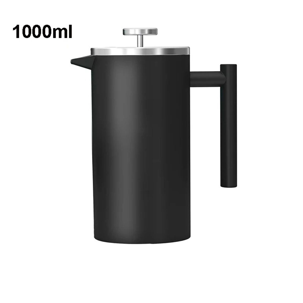 GENERICO - Cafetera prensa negro en  acero 1000 ml