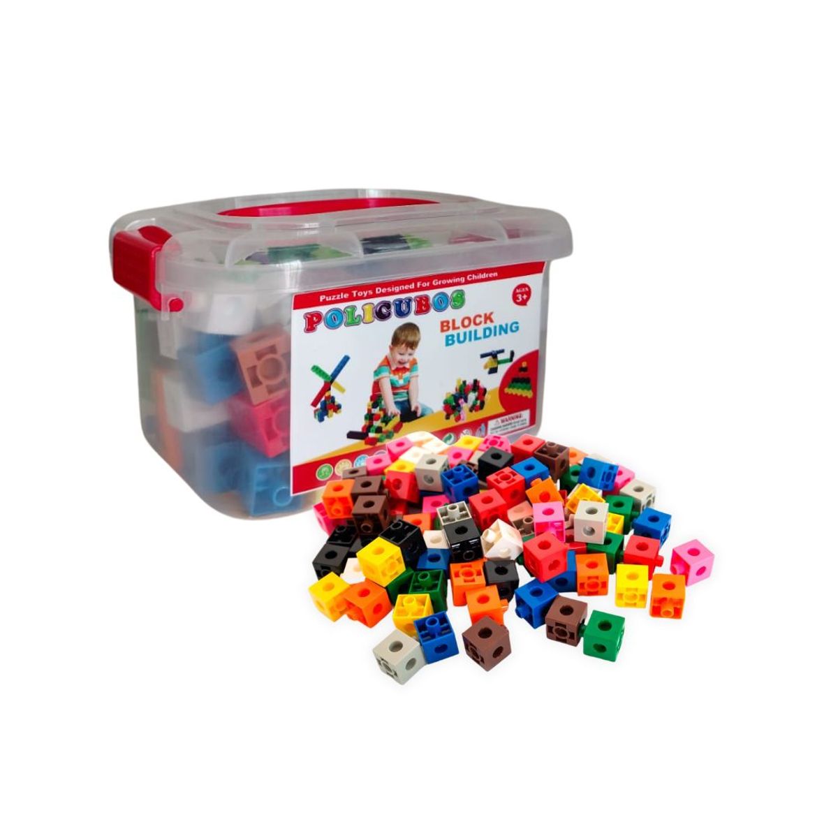 GENERICO - Set de Construcción Policubos 118pzs Coloridas