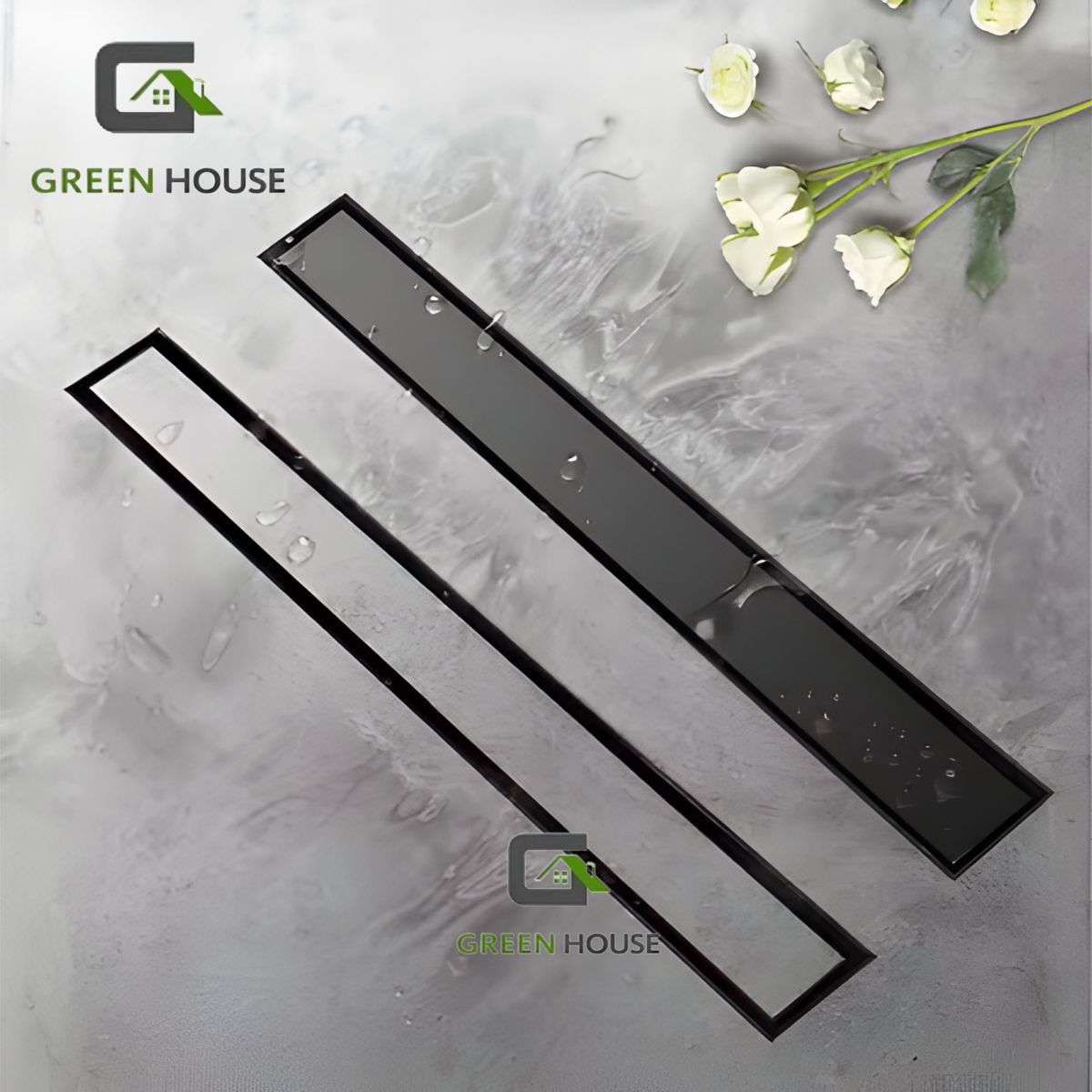 GENERICO - SUMIDERO REVERSIBLE ACERO SUS 304 DE 8X80CM NEGRO