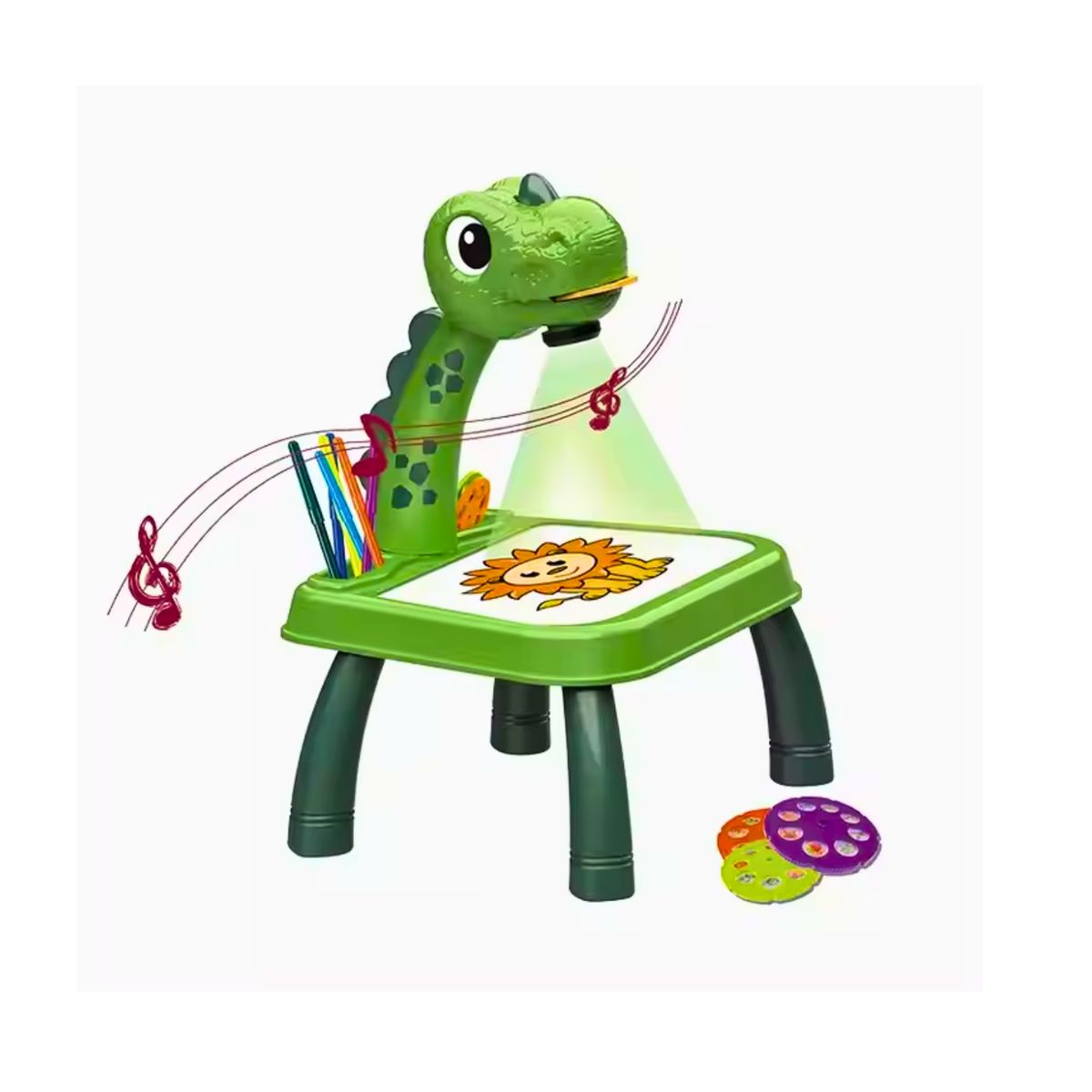 GENERICO - MESITA CON PROYECTOR 3 EN 1 DE DINOSAURIO PREMIUM