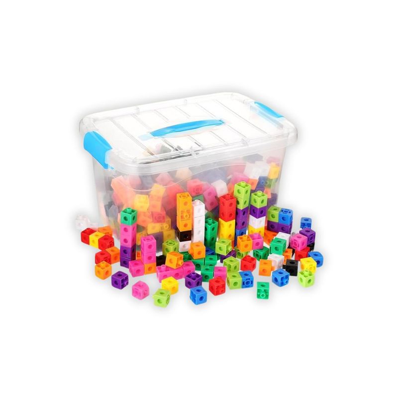 GENERICO - Set Didáctico de Policubos Coloridos 118pzs en Taper
