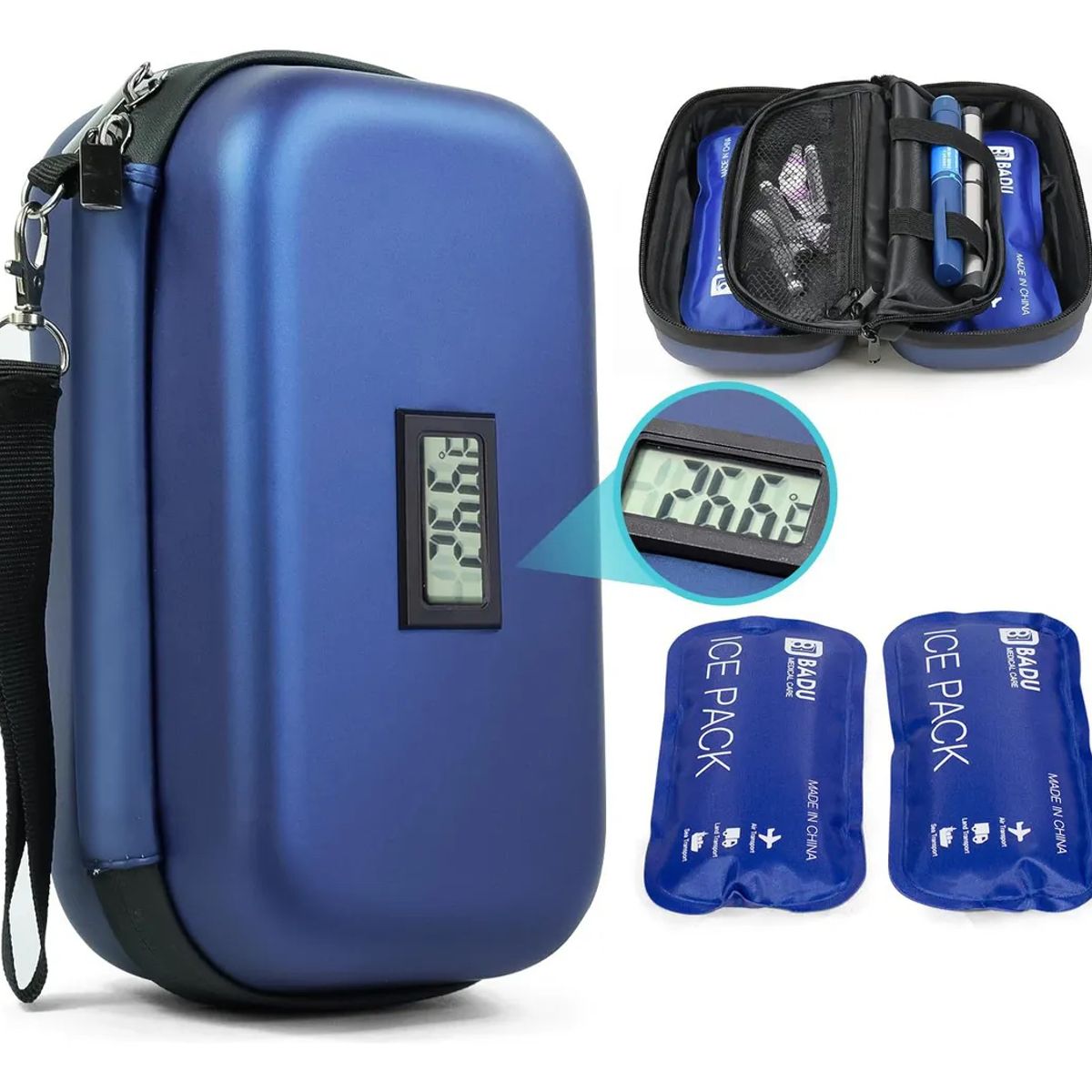 PUREPOWER - Hielera Para Insulina Con Termómetro Estuche Para Insulina