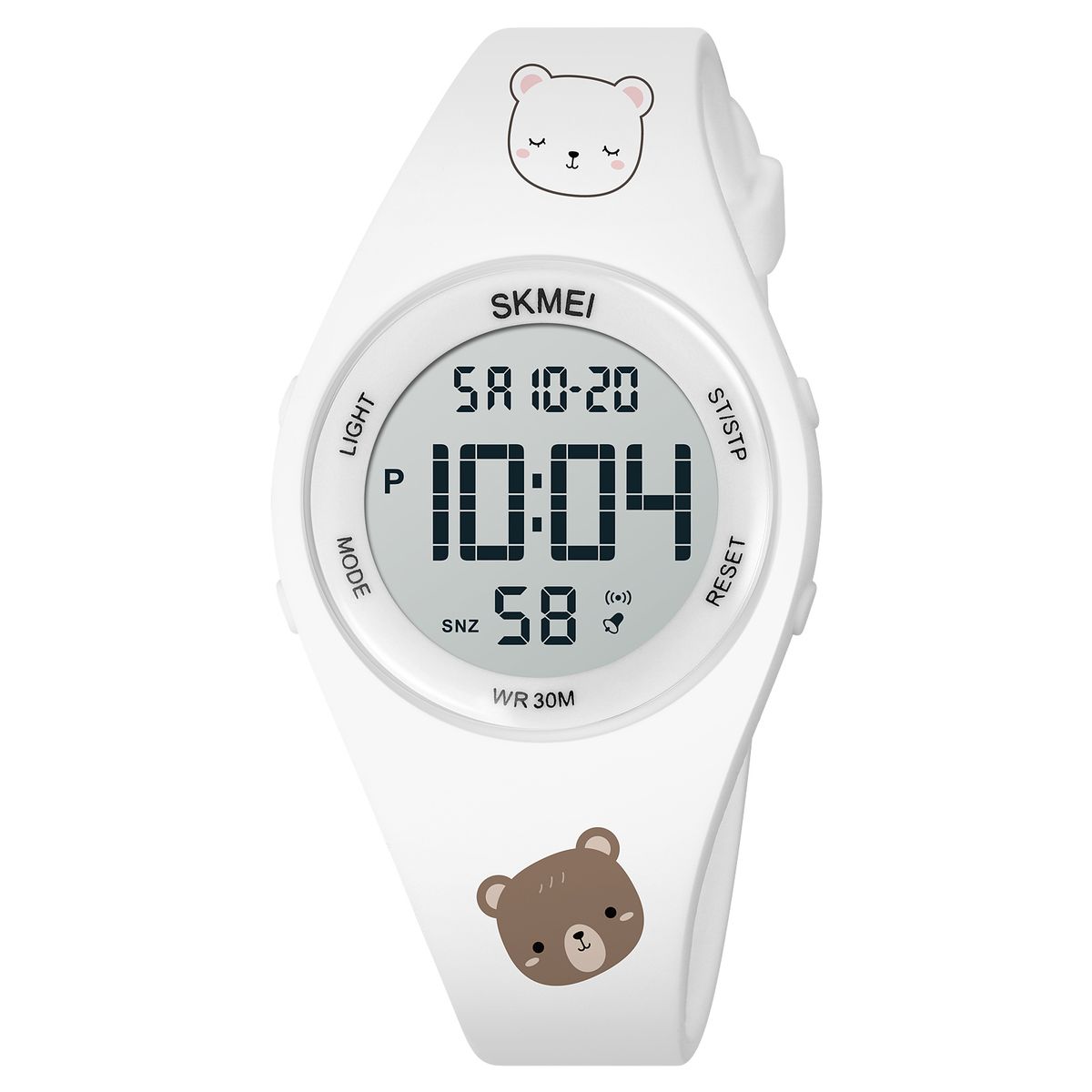 SKMEI - Reloj Skmei 1865  Blanco OSO para niños correa silicona