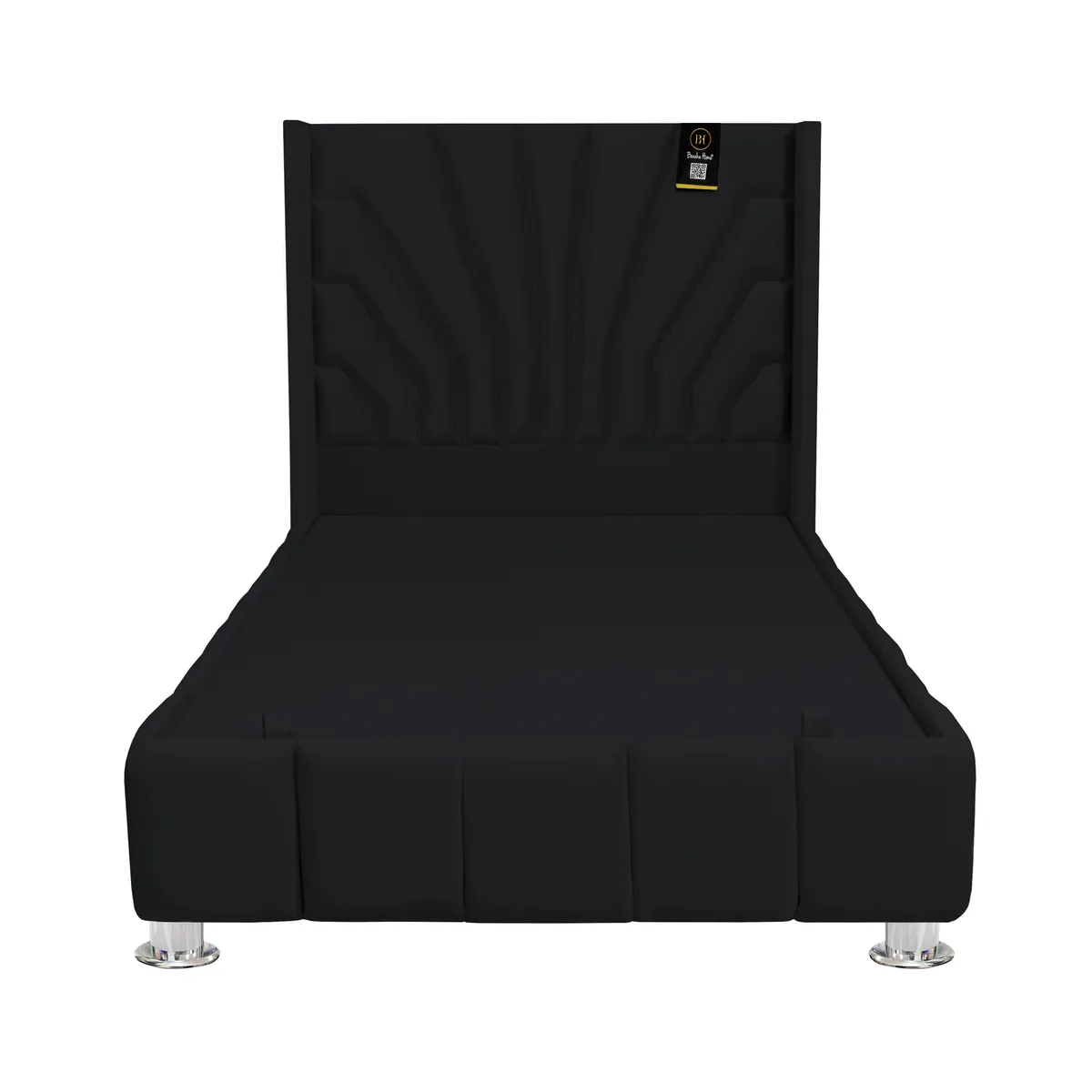 BH BARAKA HOME PREMIUM - Box Espacio Nube + Cabecera Emperatriz Lecco 2 Plz - Negro