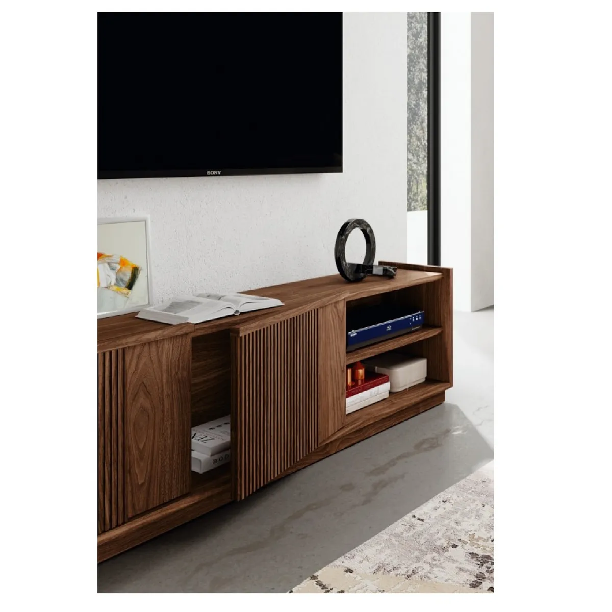 TU MESITA - Mesa de TV Moderna Alice 55 color Marrón 2 puertas TU MESITA