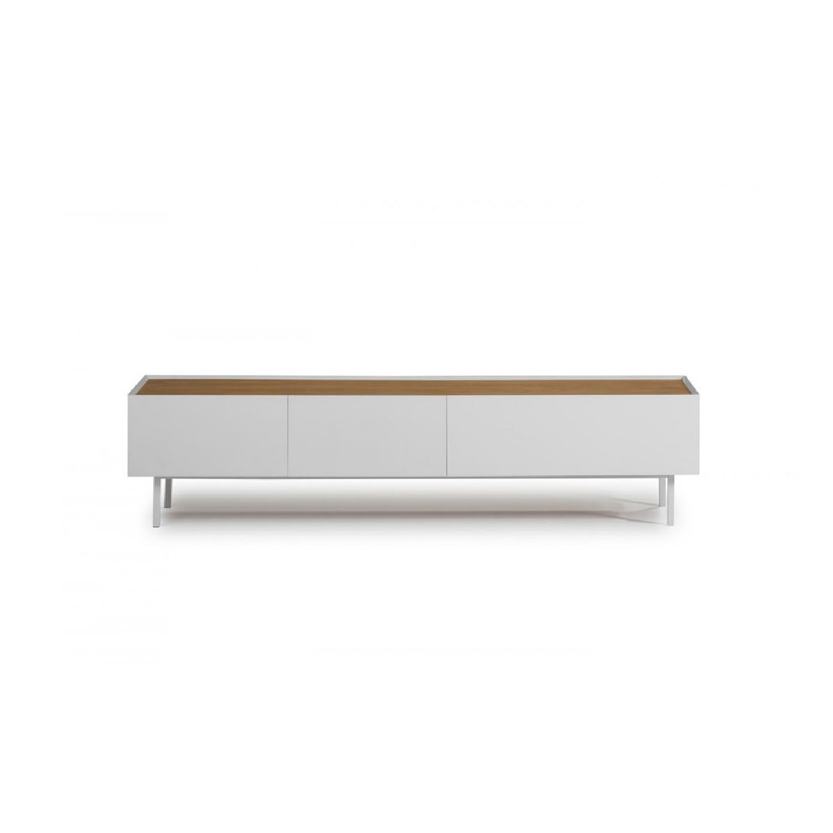 TU MESITA - Mesa de TV Clásica Brandon 65" color Blanco Duna 1 puerta 2 cajones TU MESITA