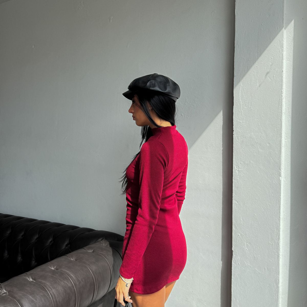 GENERICO - VESTIDO CUELLO ALTO CASUAL DAMA INVIERNO