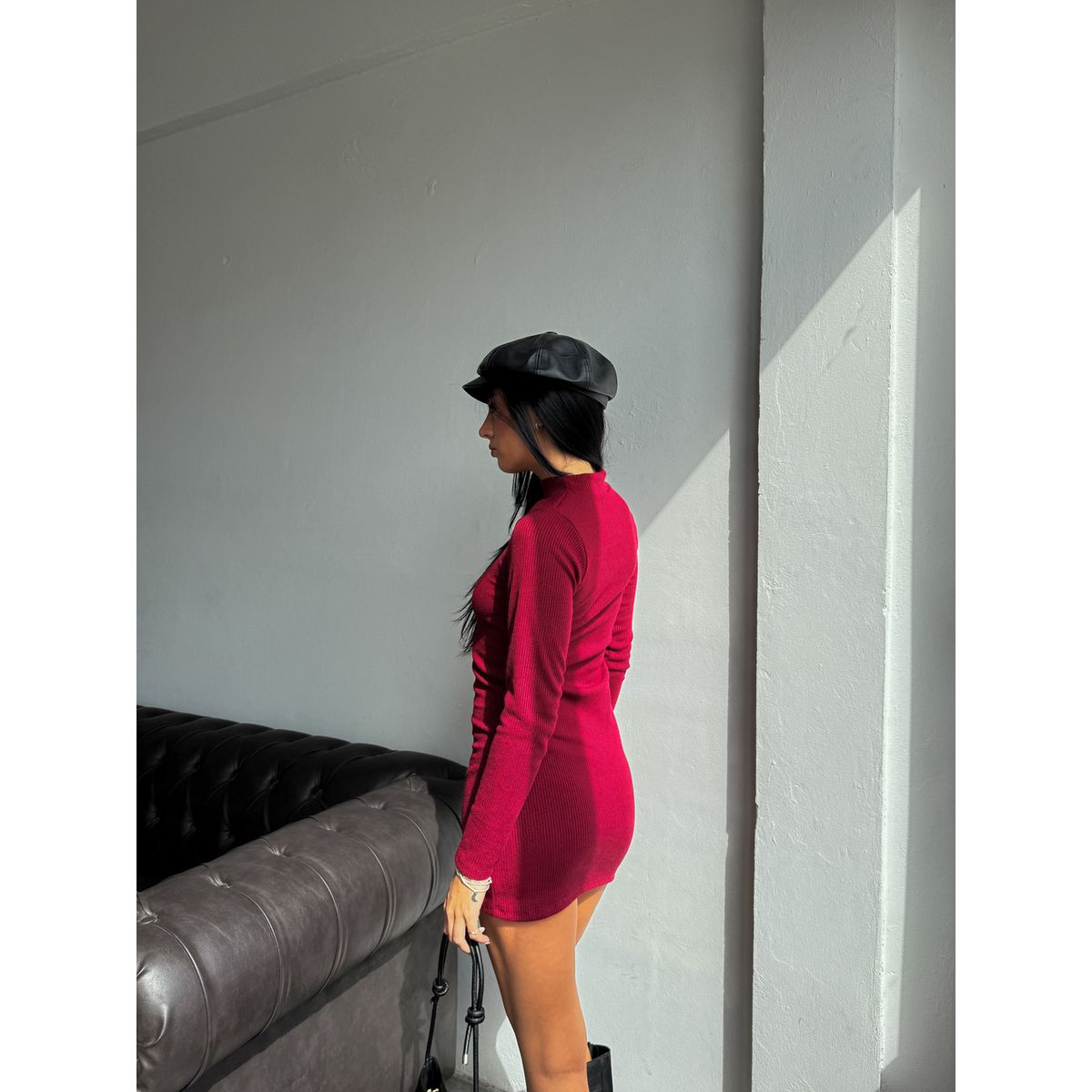 GENERICO - VESTIDO CUELLO ALTO CASUAL DAMA INVIERNO