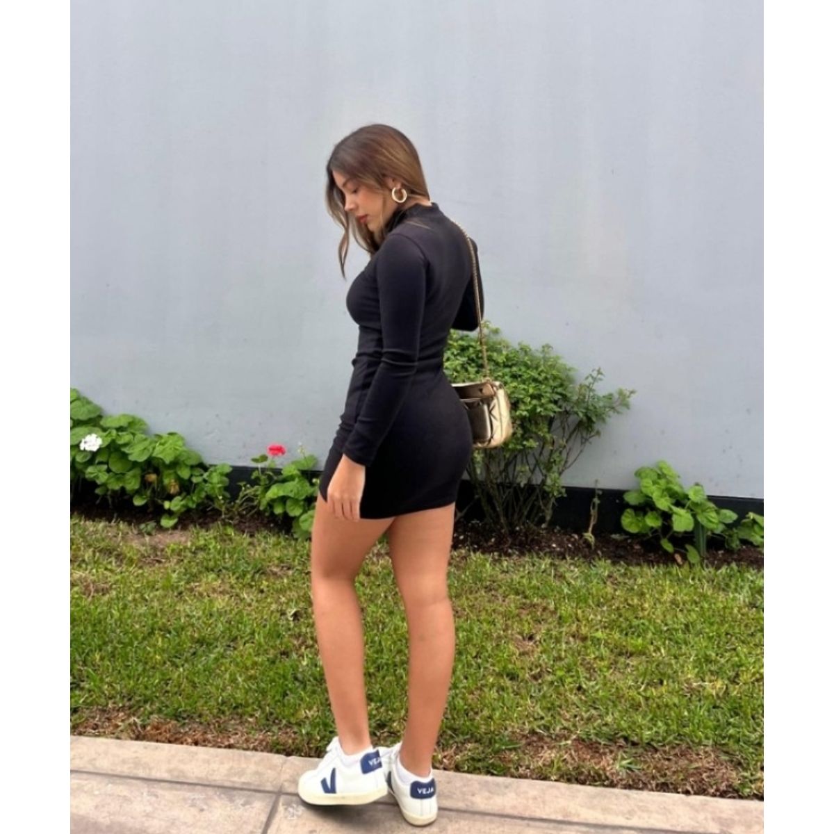 GENERICO - VESTIDO CUELLO ALTO CASUAL DAMA INVIERNO