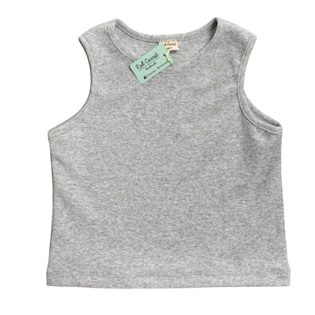 RED CARROT - Top de algodon color gris