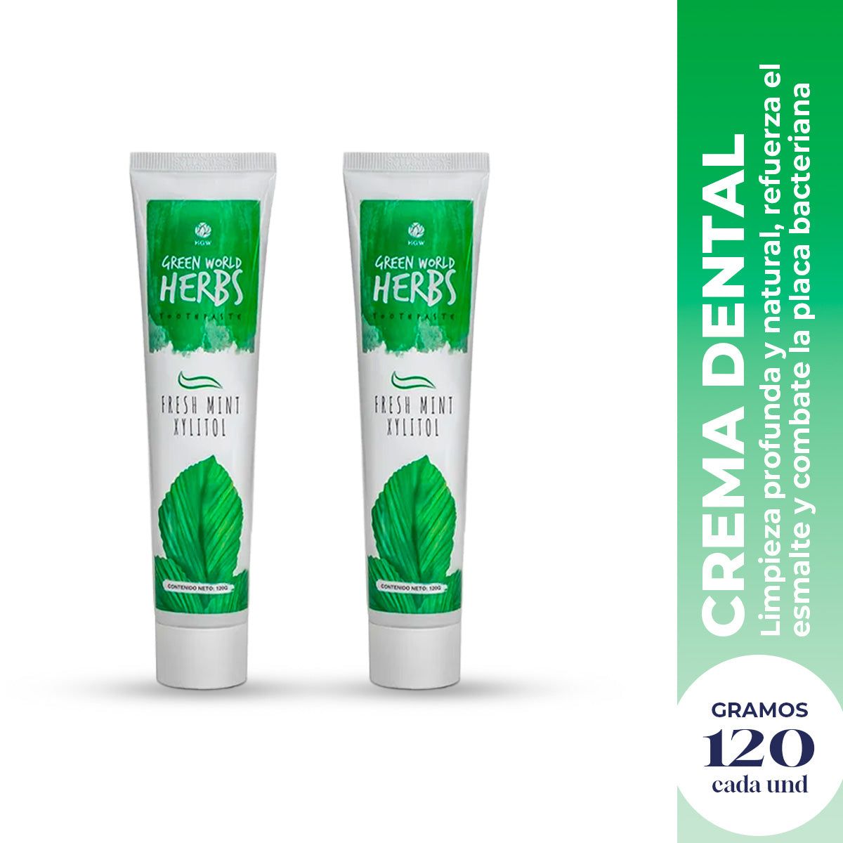 GENERICO - Crema Dental Green world Herbs 120gr HGW 2 und