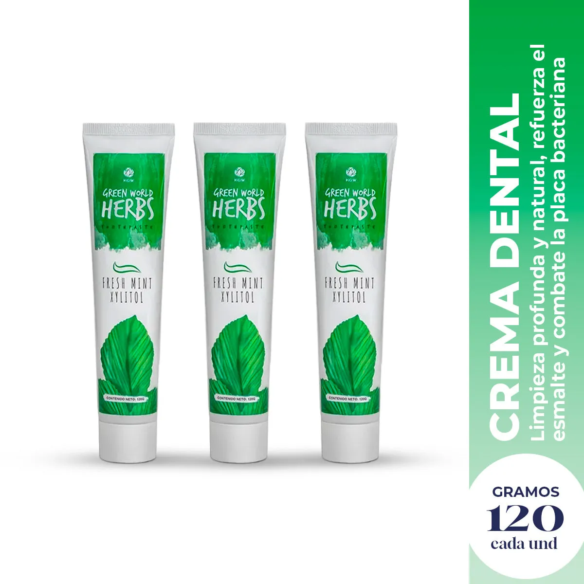 GENERICO - Crema Dental Green world Herbs 120gr HGW 3 und