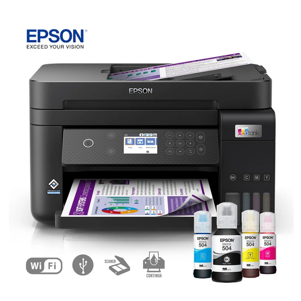 EPSON - Impresora Multifuncional EPSON ECOTANK L6270 3 EN 1 Wi-Fi