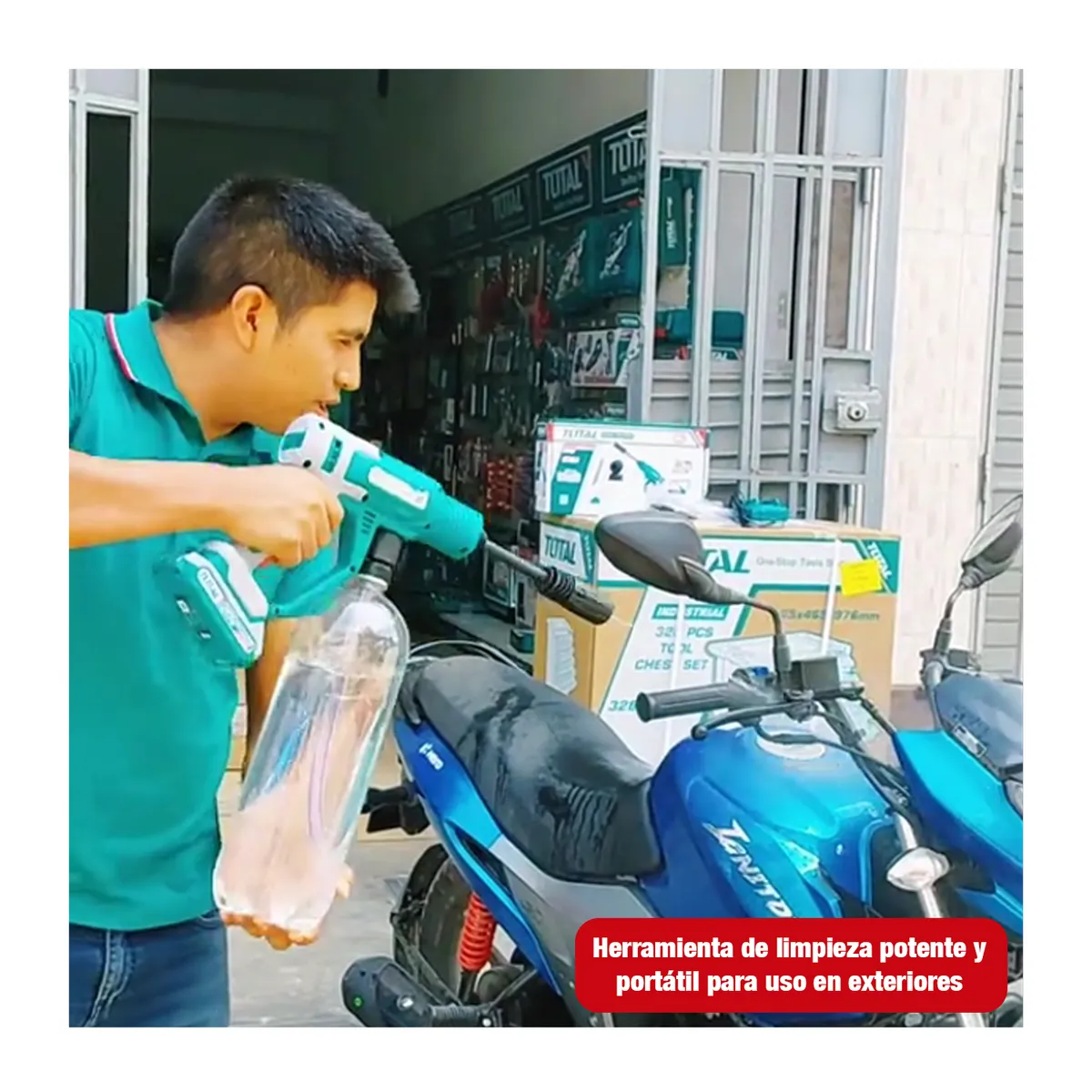 TOTAL TOOLS - HIDROLAVADORA PRESION 20V TOTAL LIMPIEZA CARWASH AUTO MOTO JARDINERÍA