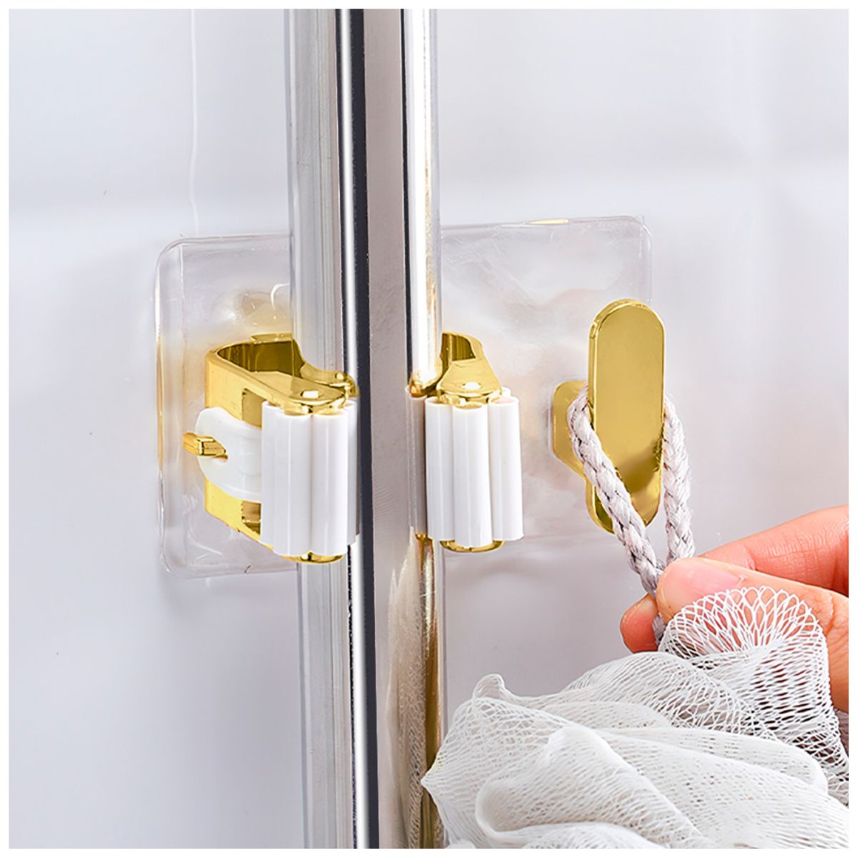 KELLER - Colgador de Escobas con Adhesivo MS3