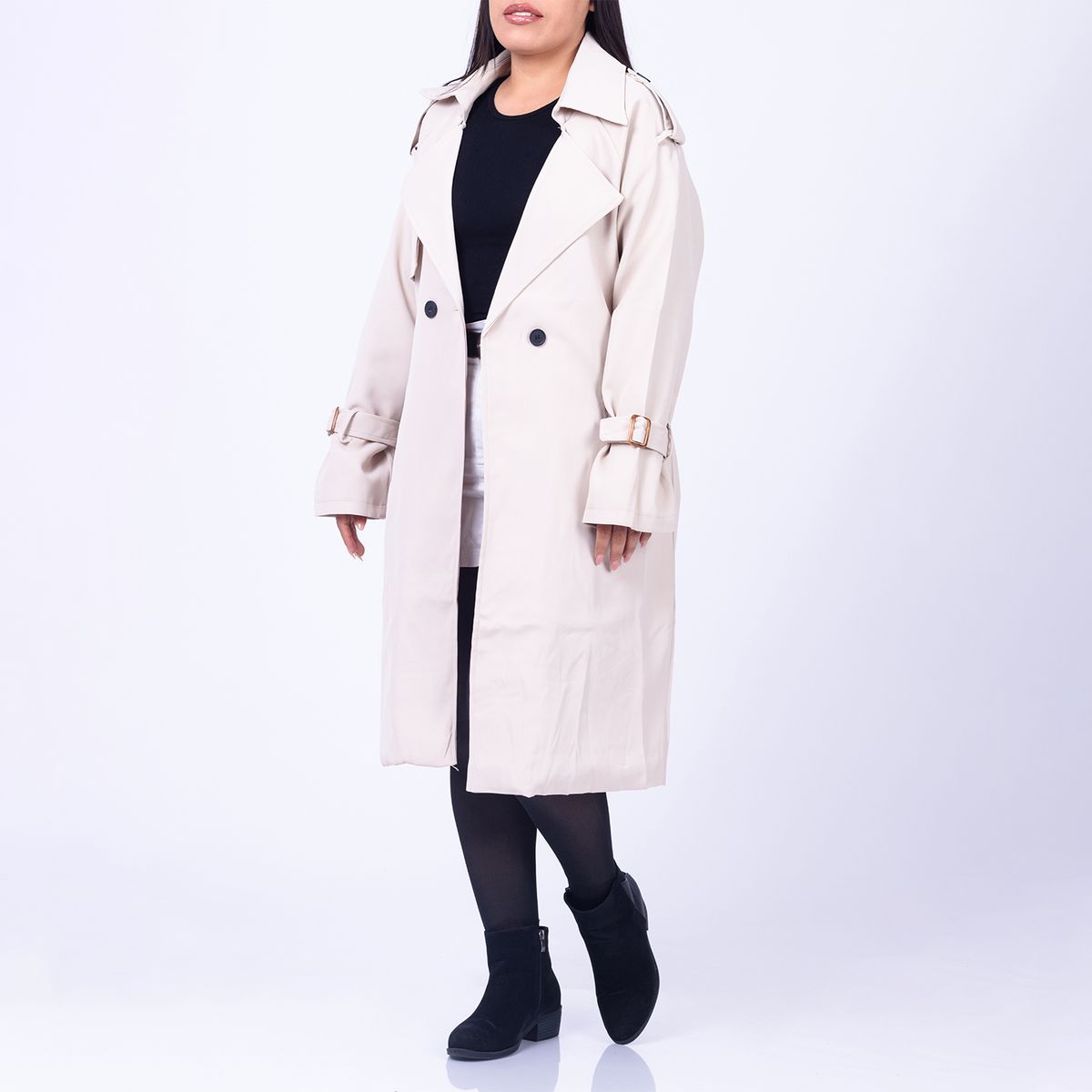 MOCALY - Gabardina Clásica de Media Estación