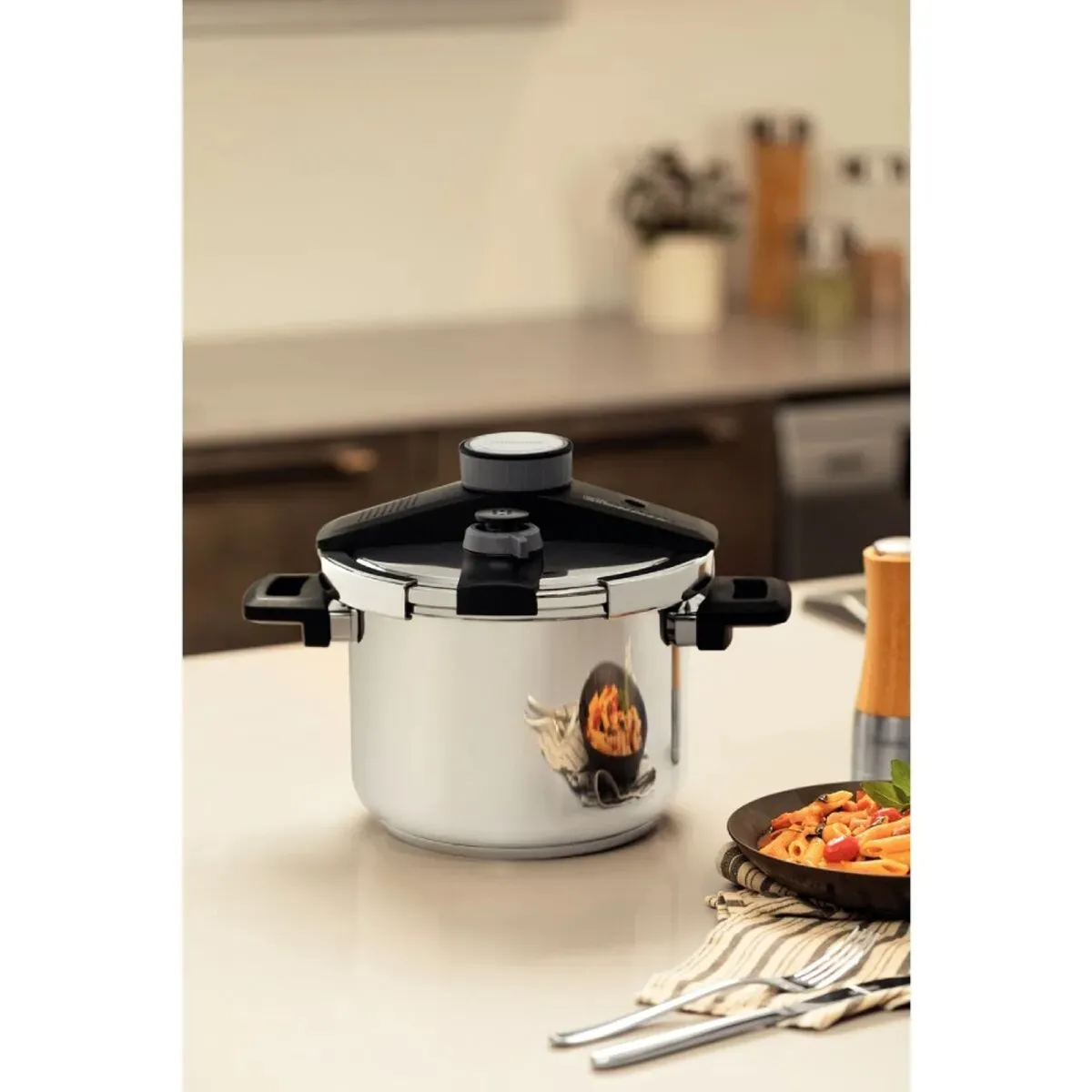 TRAMONTINA - Olla a presión Tramontina Presto de acero inoxidable - 62518220