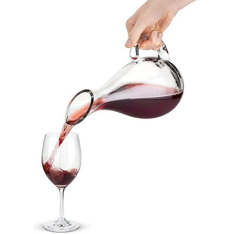 PENTHA - Decantador de Vino mas Copas Jarra de Decan para Vino 1L