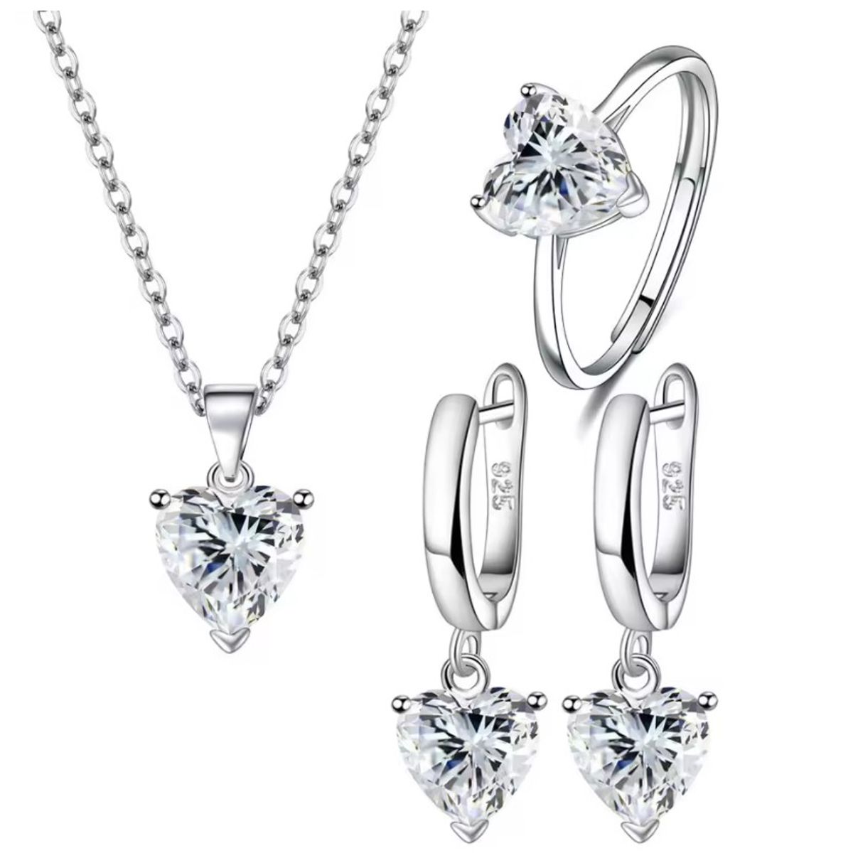 GENERICO - Juego De Joyas Set De Collar anillo Y Aretes