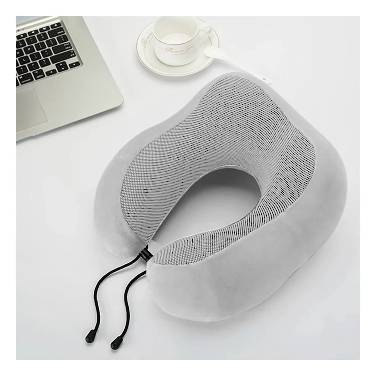 GENERICO - Pack2 Almohada Cervical en Plomo Espuma Y+Papel de Regalo