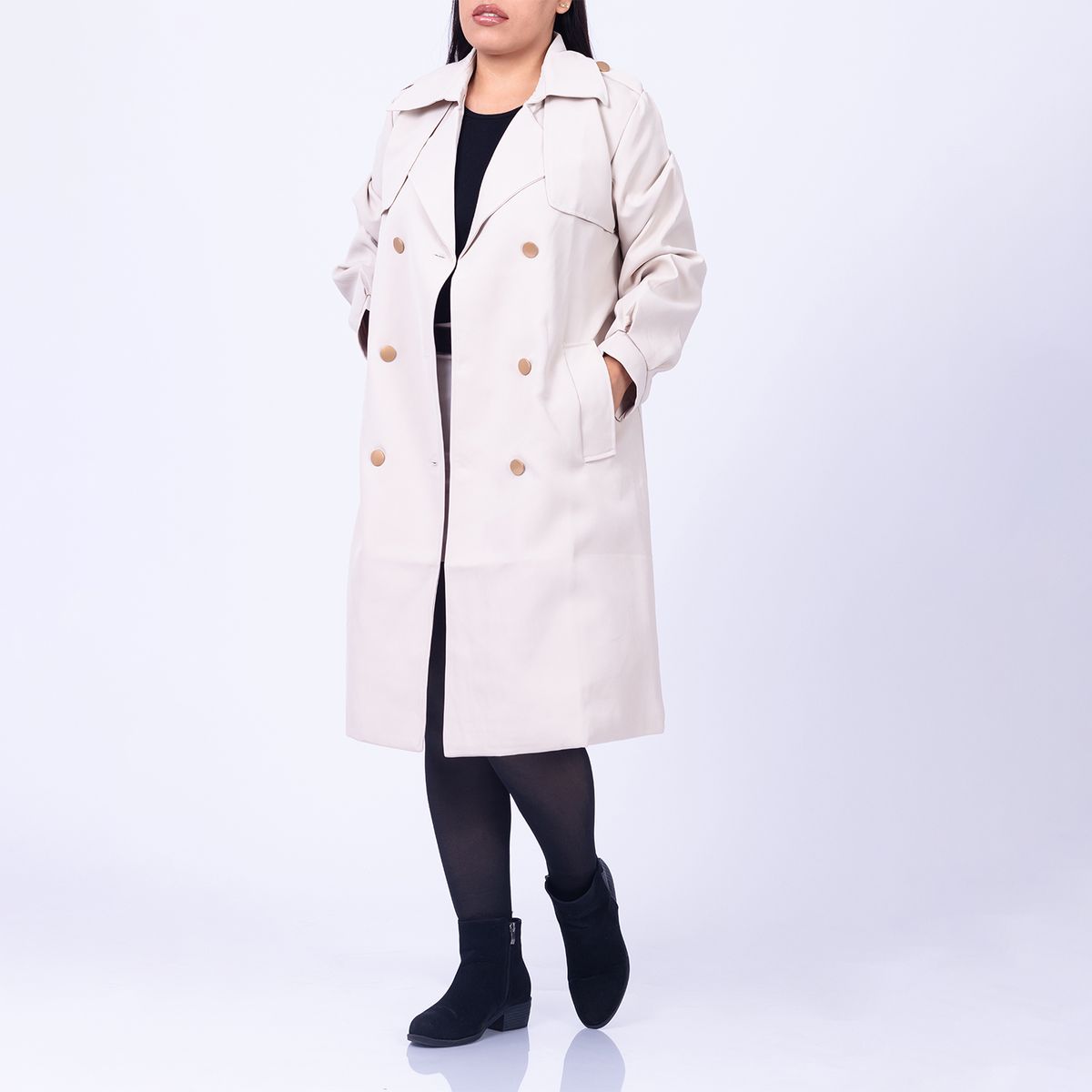 MOCALY - Gabardina Clásica de Media Estación