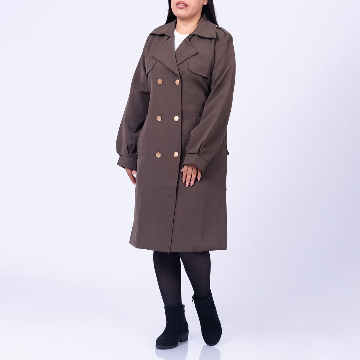 MOCALY - Gabardina Clásica de Media Estación