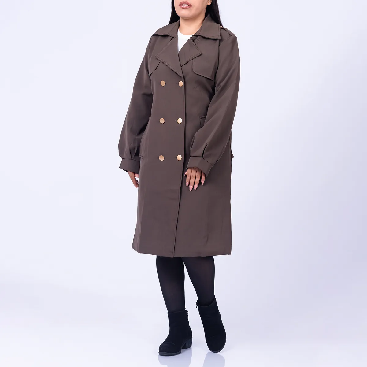 MOCALY - Gabardina Clásica de Media Estación