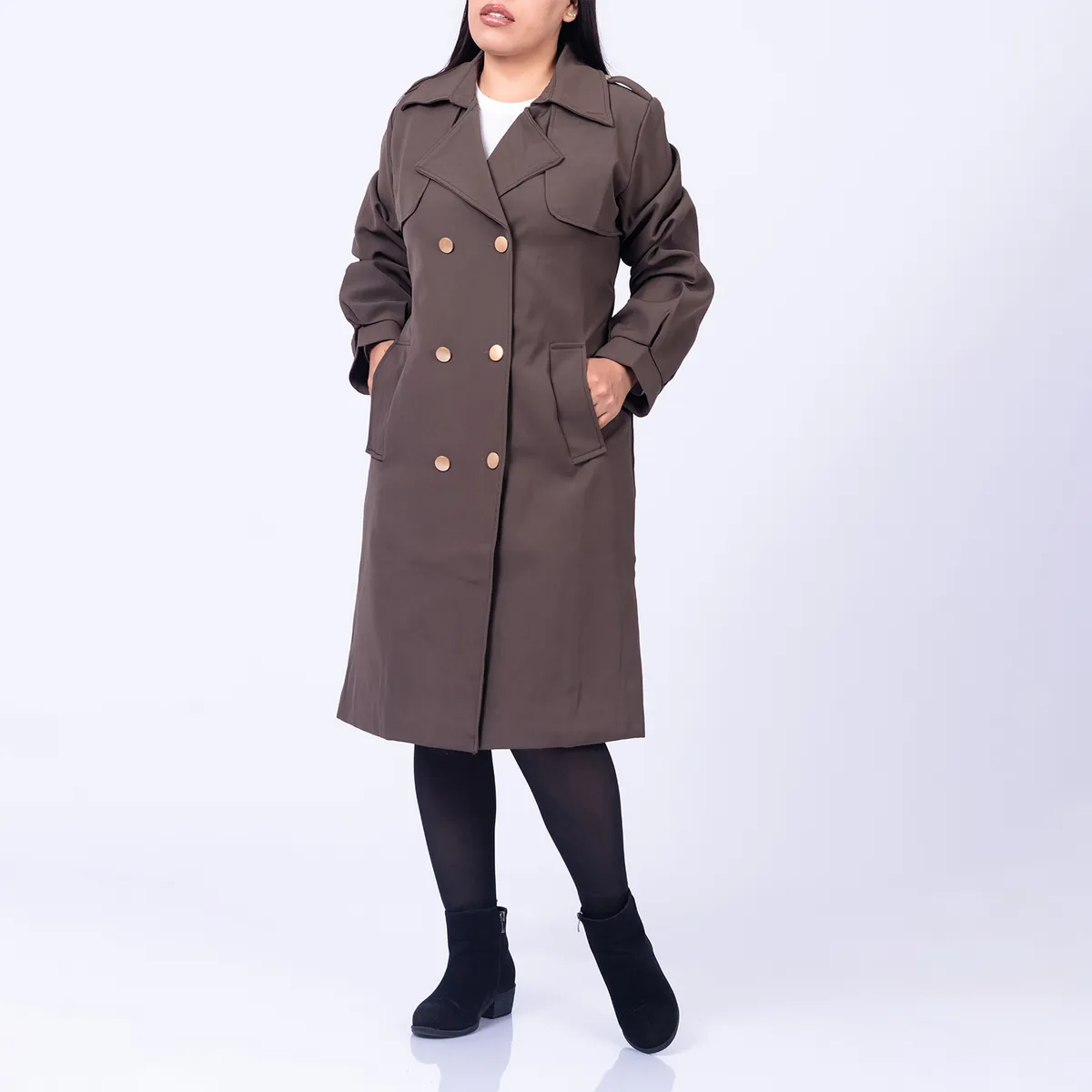 MOCALY - Gabardina Clásica de Media Estación