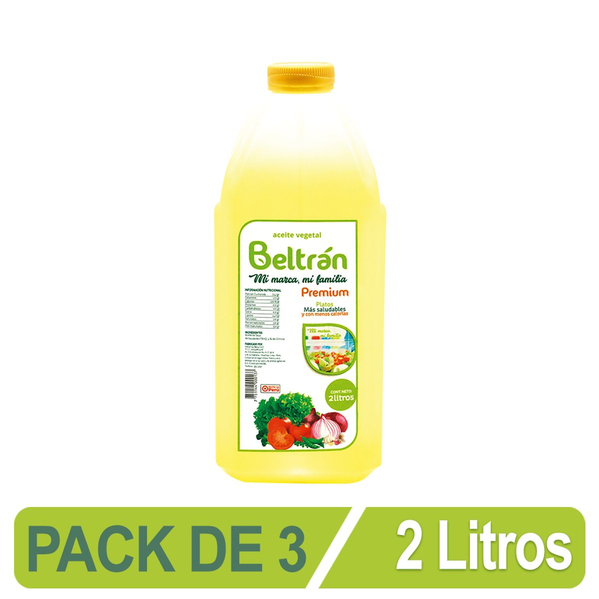 BELTRAN - Aceite De Soya Beltrán X 2 Lt X 3 Uni (Natural)