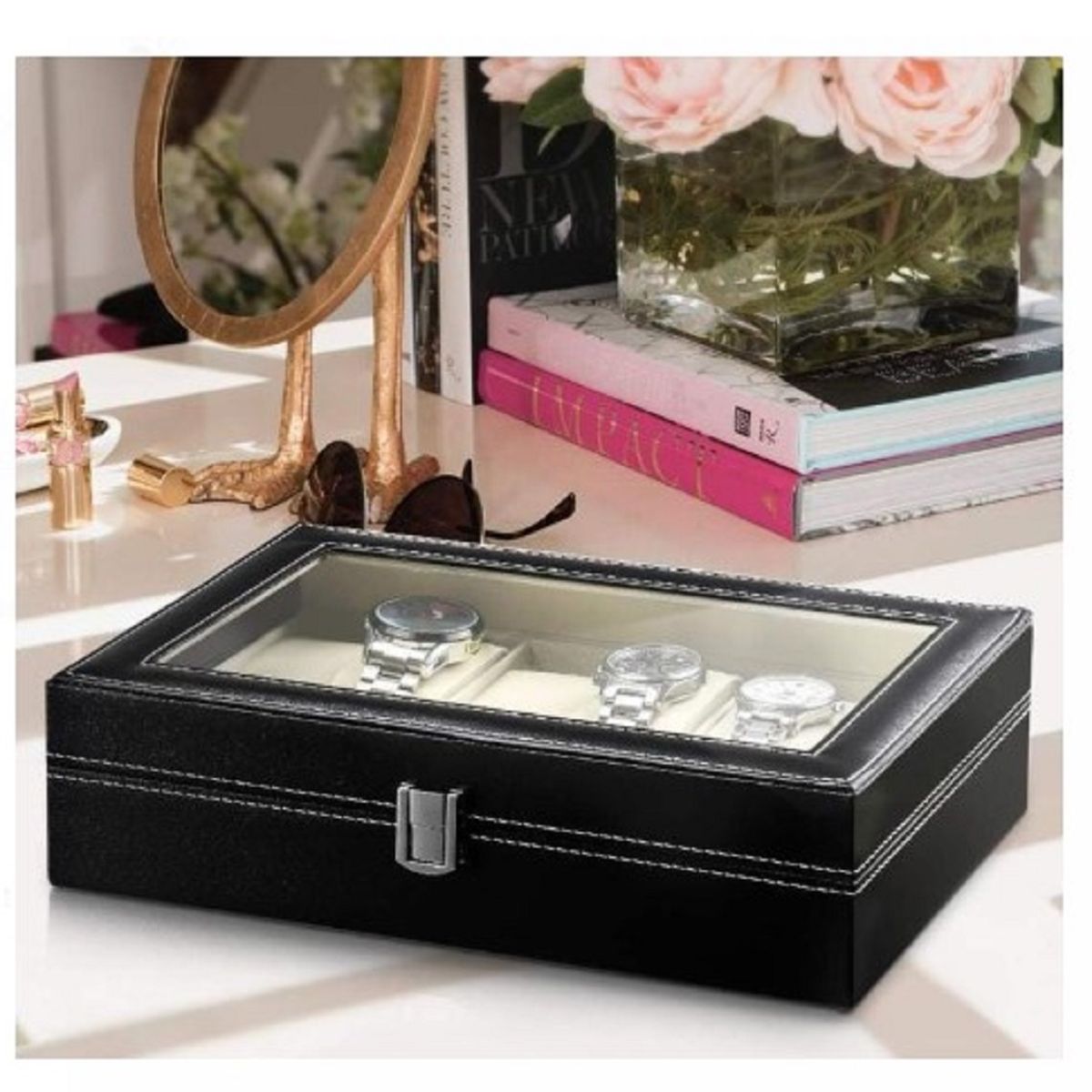 GENERICO - Organizador de 12 Compartimientos para Reloj de Calidad