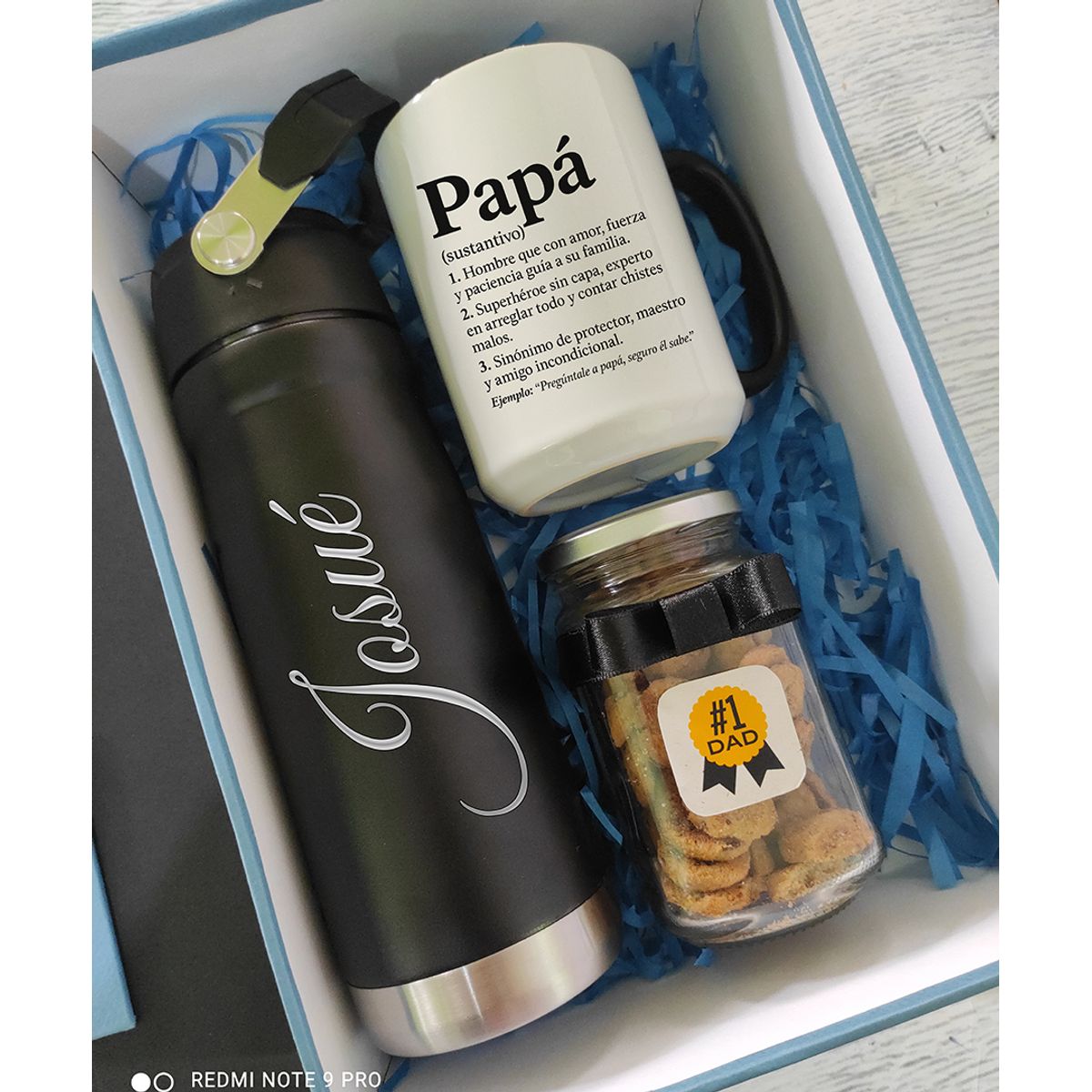 M MATIX SHOP - Matix - Regalos Personalizados Dia del Padre - Termo + Taza + Galletas