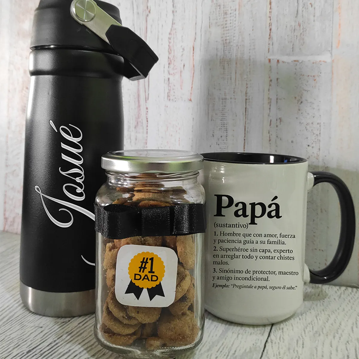 M MATIX SHOP - Matix - Regalos Personalizados Dia del Padre - Termo + Taza + Galletas