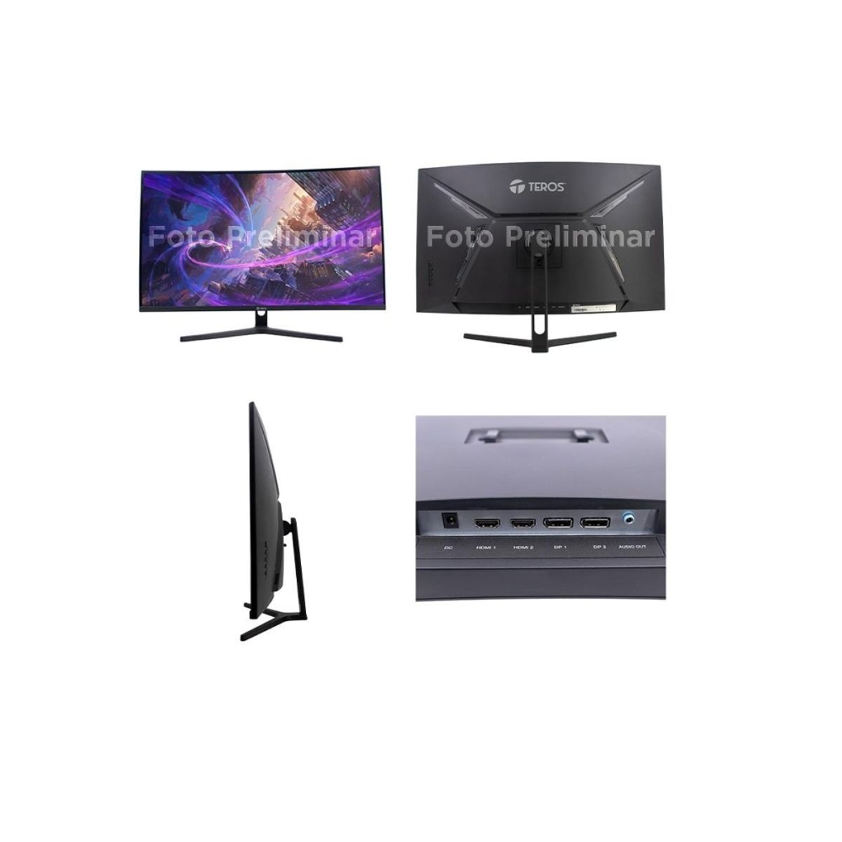 TEROS - Monitor curvo gaming TEROS TE-3217G 315 VA 165Hz 1ms DP HDMI
