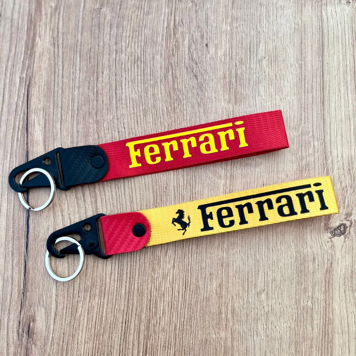 GENERICO - Llavero Ferrari Lanyard Llaveros Pita Colgante F1 Llaves 2unid