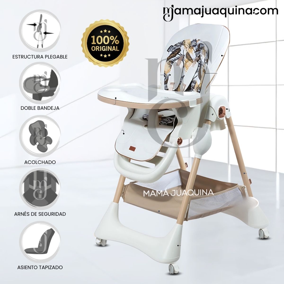 BABY - Silla de Comer de Lujo «YUMI» Edición Limitada White