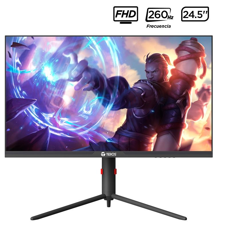 TEROS - Monitor plano gaming TEROS TE-2472G, 24.5" FHD VA, 260 Hz, 1 ms, HDMI