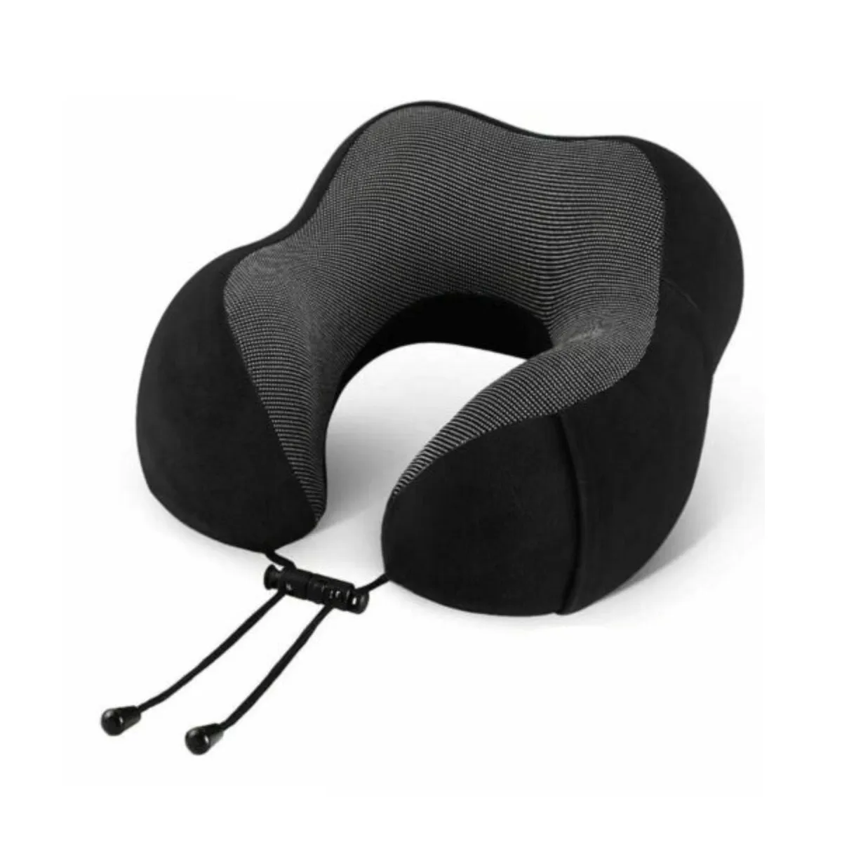 GENERICO - Almohada de Viajes en Color Negro Y+Regalo Stickers