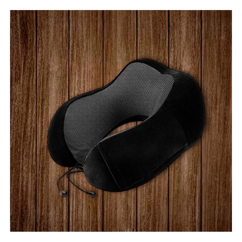 GENERICO - Pack5 Almohada Multifuncional para Viajar en Color Negro