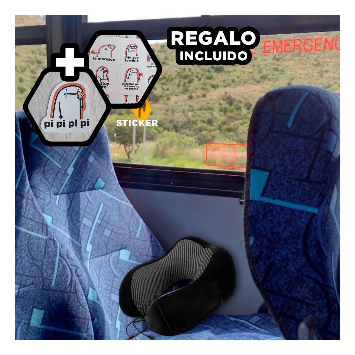 GENERICO - Pack6 Almohadin para Cuarto en Negro Y+Regalo Stickers